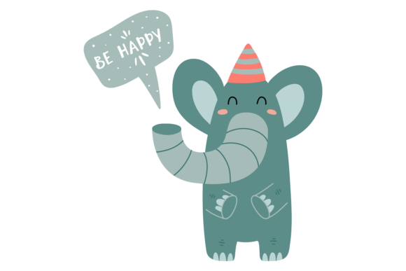 Be Happy Elephant Baby Shower Design: A Creative Asset Guide