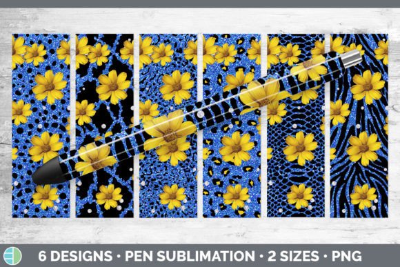 Blue Animal Print Pen Wraps: Elevate Your Epoxy Subl Designs