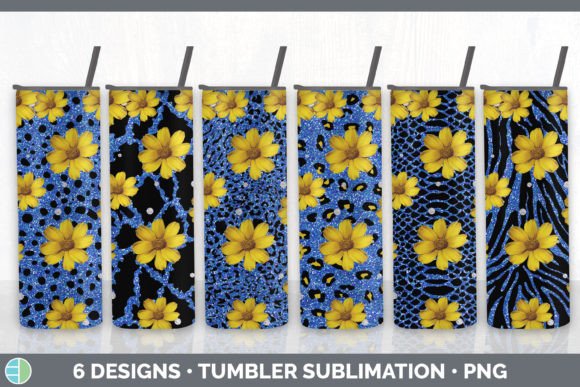 Blue Animal Print Tumbler Sublimation Bu