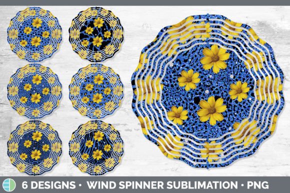 Blue Animal Print Wind Spinner | Sublima: A Dynamic Design Asset