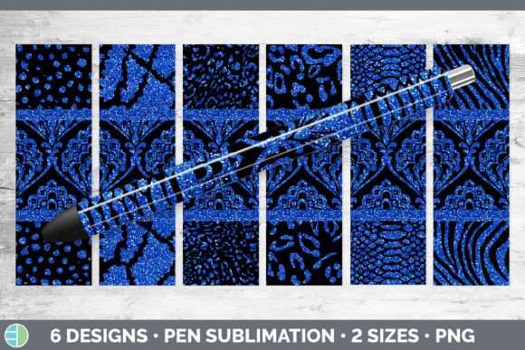 Blue Damask Pen Wraps: Unleashing Your Creative Sparkle