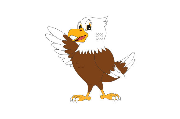 Cute Eagle Animal Cartoon: A Playful Asset for Modern Branding