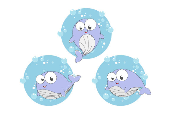 Cute Whale Animal Cartoon: A Playful Asset for Modern Branding