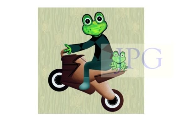 Frog Printable Animal Bigbike Funny Art: A Creative Asset for Modern Designers