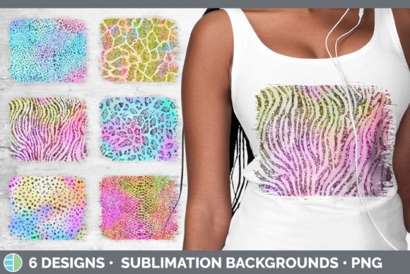 Iridescent Animal Print Distressed Subli: A Modern Design Asset