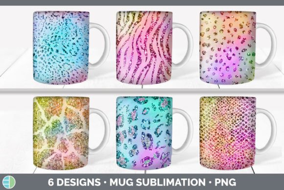 Iridescent Animal Print Mug Sublimation: A Digital Asset for Modern Creators