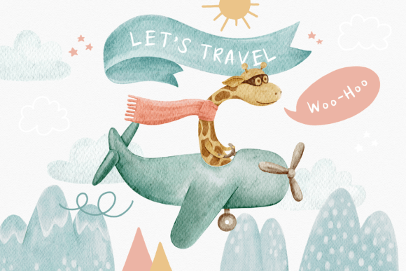 Kids Transport & Animal Doodles Clipart: A Playful Design Toolkit