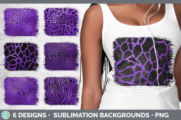 Purple Animal Print Distressed Sublimati: Bold Style for Digital Projects