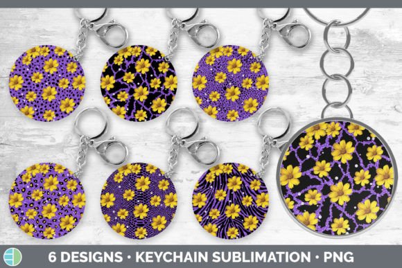 Purple Animal Print Keychain Bundle: Sublimation Ready Designs