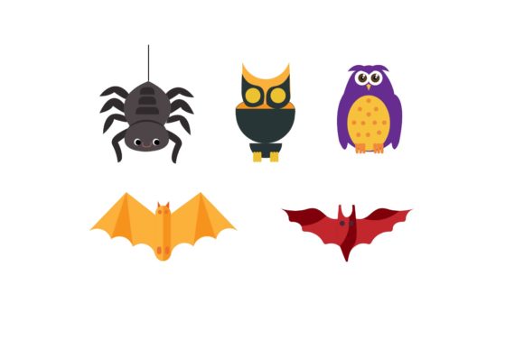Spooky Charm for Every Project: The Halloween Animal Illustration Vector Set
