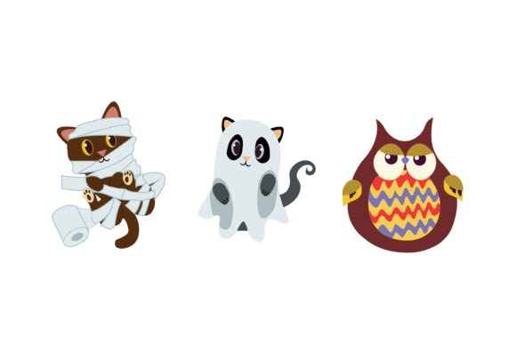 Spooky & Cute: Using the Animal Halloween Illustration Set in Your Designs