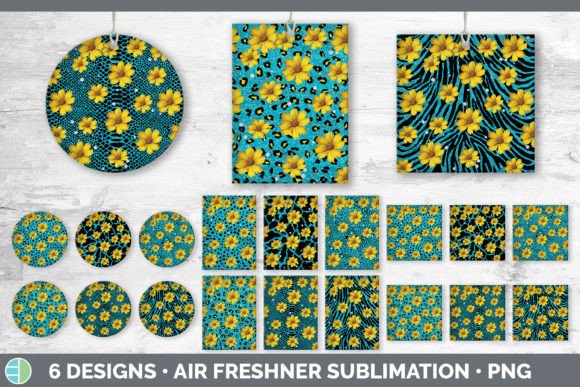 Teal Animal Print Air Freshener: Sublim Bundle for Creators