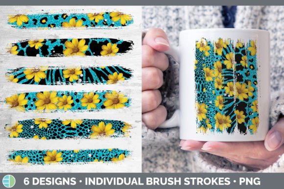 Teal Animal Print Brush Strokes PNG: A Sublimation Design Toolkit