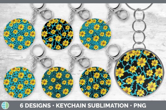 Teal Animal Print Keychain Bundle: Bold Style for Projects