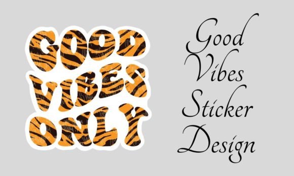 Tiger Animal Print GVO Sticker: Bold Design for Bold Brands