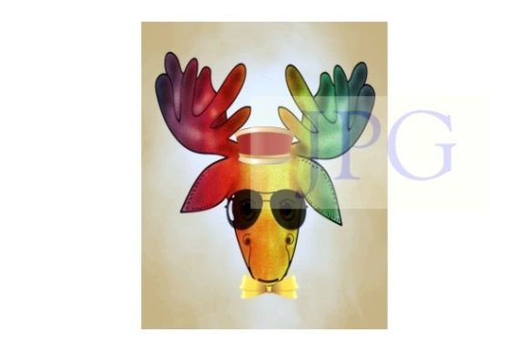 Transform Your Projects with Rainbow Moose Deer Artwork